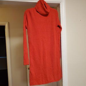 Loft Red Turtleneck Sweater Dress (Sz S)